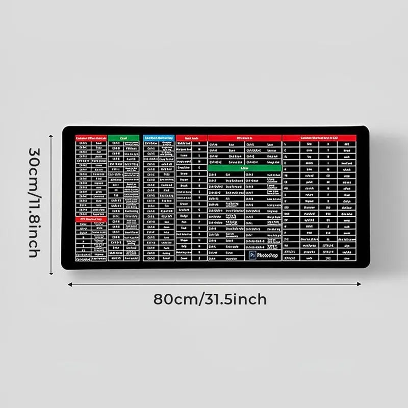 Quick Key Super Large Anti-Slip Keyboard and Mouse Pad