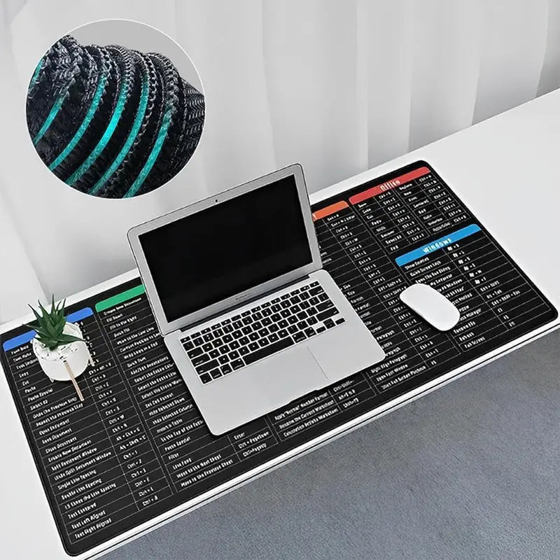 Quick Key Super Large Anti-Slip Keyboard and Mouse Pad