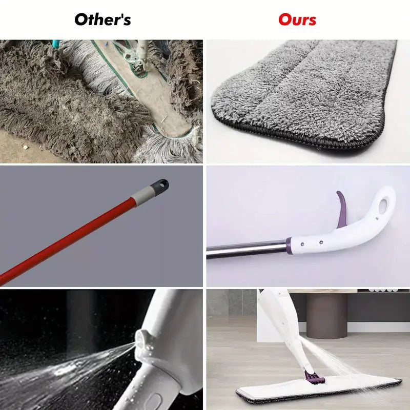 2-in-1 Spray Mop with 360° Rotating Head