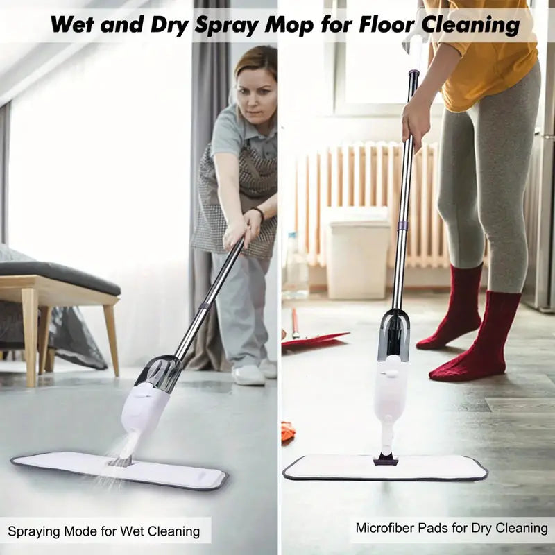 2-in-1 Spray Mop with 360° Rotating Head