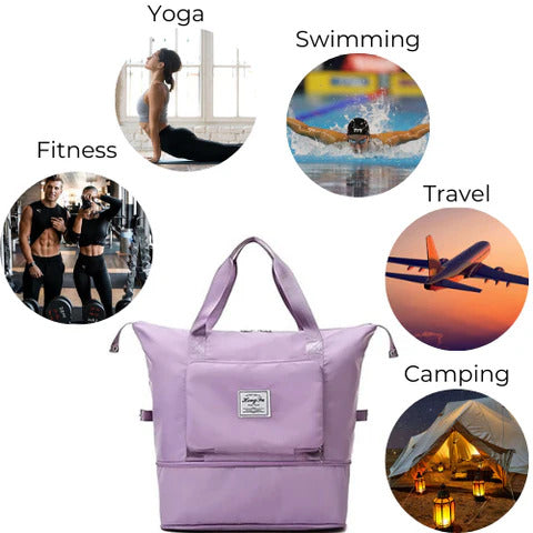 Expandable Multipurpose Ladies Waterproof Travel Bag for Beach, Gym, etc.