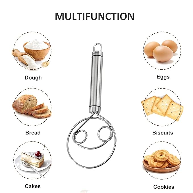Multifunctional Effortless Stainless Steel Dough Mixer