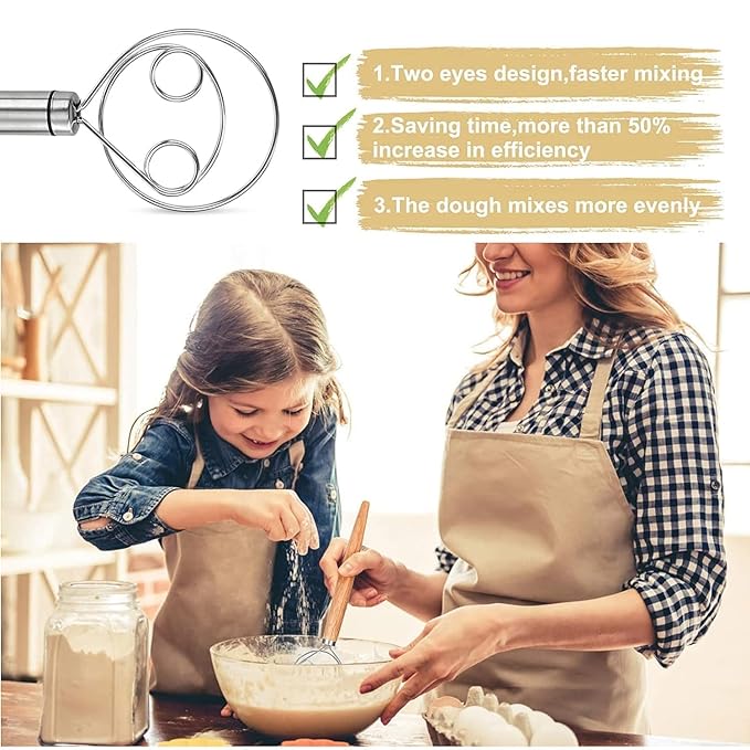 Multifunctional Effortless Stainless Steel Dough Mixer