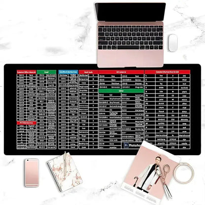 Quick Key Super Large Anti-Slip Keyboard and Mouse Pad
