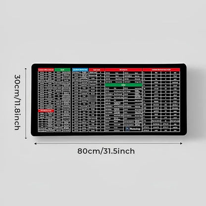 Quick Key Super Large Anti-Slip Keyboard and Mouse Pad