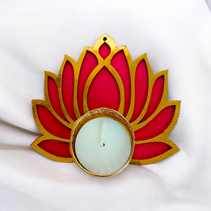 Lotus Tea Light Candle Holders Best for Diwali Festive Gifting and Home Decor (Set of4)