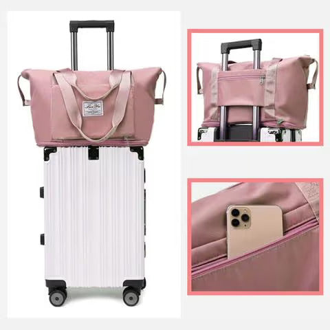 Expandable Multipurpose Ladies Waterproof Travel Bag for Beach, Gym, etc.
